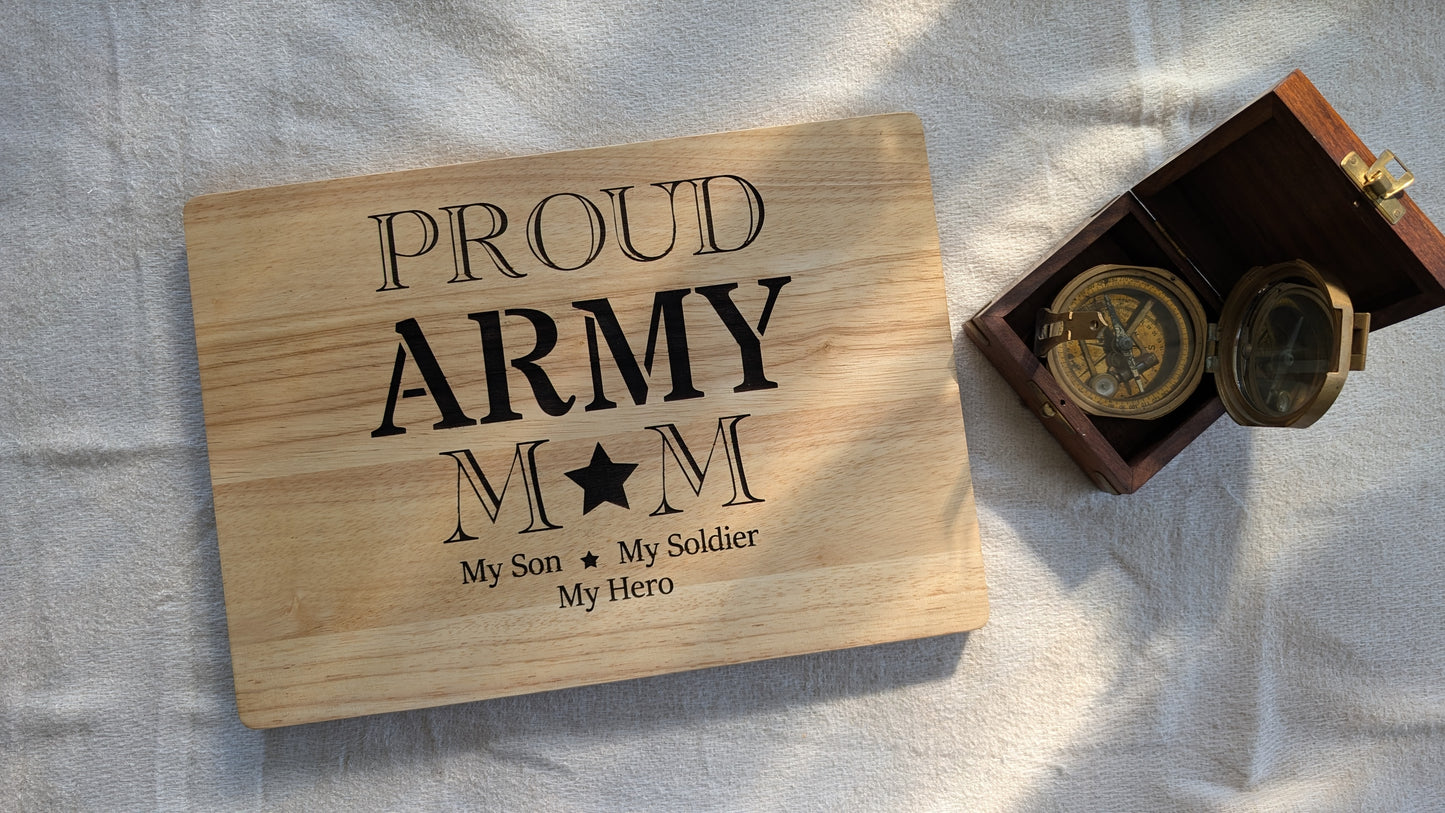 Military Cutting Board That Keeps Memories At A Touch