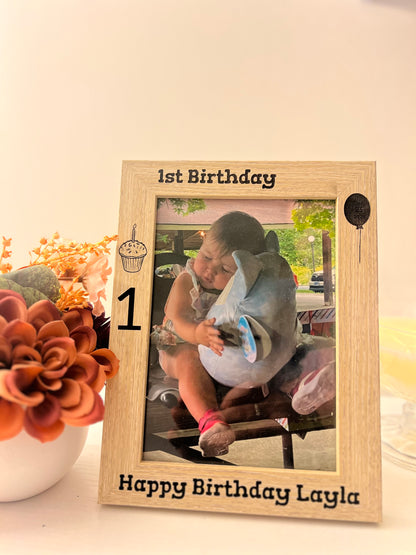 Birthday Wood Picture Frame
