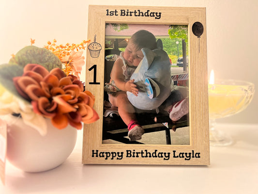Birthday Wood Picture Frame
