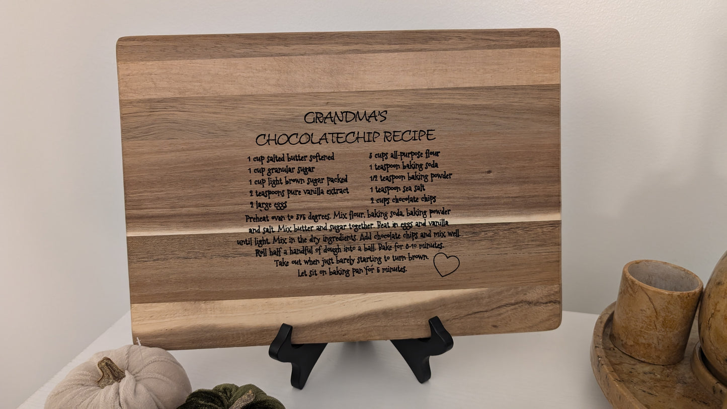 Recipe Cutting Board That Keeps Memories At A Touch